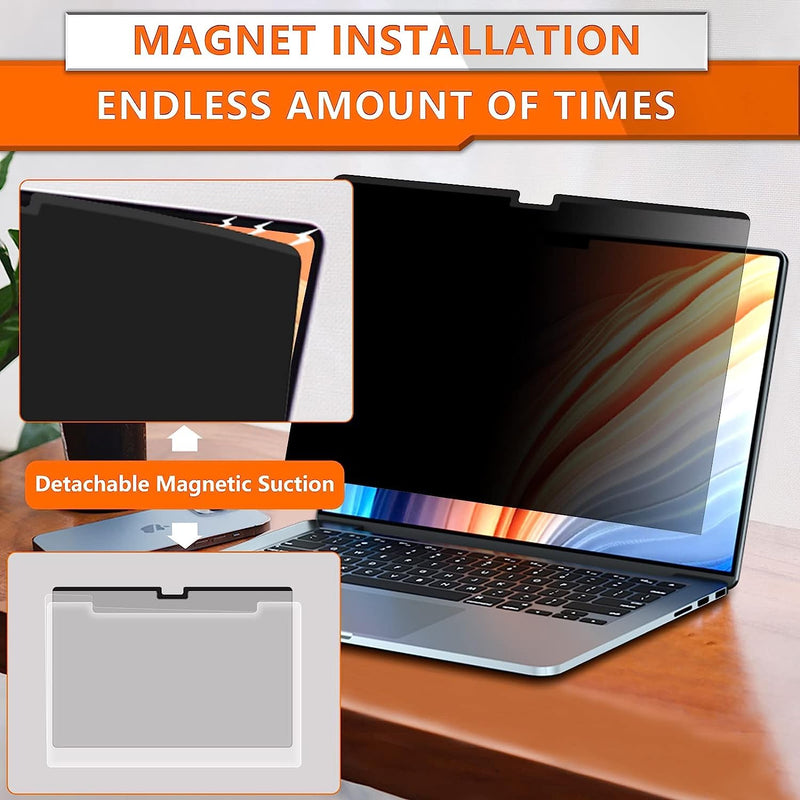 ZOEGAA Privacy Screen for MacBook Air 15 Inch 2024/2023(M2, A2941), Magnetic Removable Anti Blue Light Filter Compatible With 2024/2023 MacBook Air Laptop with M2 chip: 15.3-inch Liquid Retina Display MacBook Air 15 inch(2024/2023,M2)