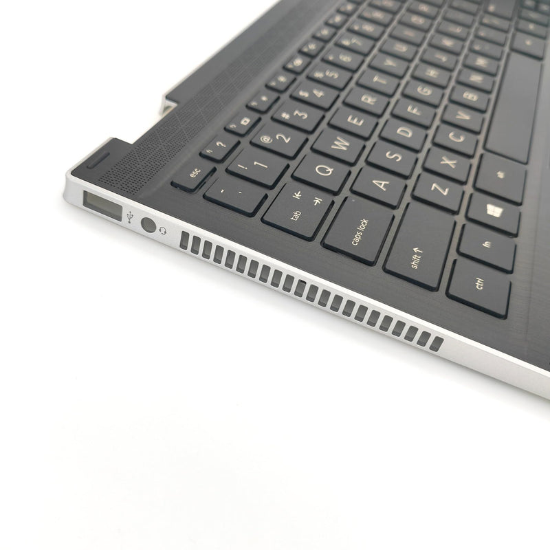 Palmrest with Keyboard for HP Pavilion x360 14-DW 14T-DW | Upper Case Top Cover Replacement,Keyboard Assembly,Gray,P/N L96526-001/L96524-001/6070B1744903