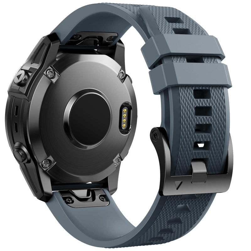 ANCOOL for Fenix 5/Fenix 6/Fenix 7 Band 22mm Silicone Watch Band for Fenix 8 47mm/Fenix 7 Pro/6 Pro/5 plus/Forerunner 935/945/955/965/Approach S62/S60/Epix Gen 2 47mm(7pcs Set) 7 Pack White+Black+Slate+Red+Orange+Green+Royal Blue