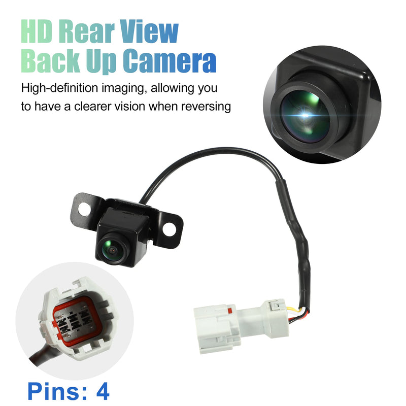 X AUTOHAUX Rear View Back Up Camera Rear Park Assist Reverse Camera 95760-2V100 for Hyundai Veloster Base 2012-2017