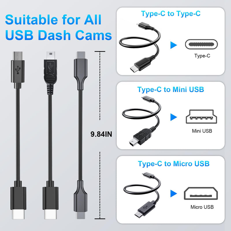 mangoal Dash Cam Power Adapter for BMW with 3-Pin Rain Sensor – Hidden Cable Kit for GPS Radar Mirror Camera, Plug & Play Only Fits for Vehicles with 3-Pin Rain Sensor Connector