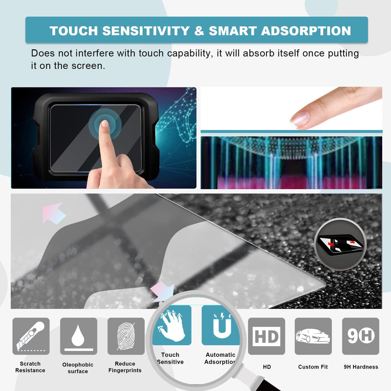CDEFG for 2018 2019 2020 2021 2022 2023 Wrangler JL/Gladiator JT Center Control Touchscreen Navigation Touch Screen Protector, HD Clear Tempered Glass 9H Scratch Resistance (for 8.4" Screen) for 8.4" Screen