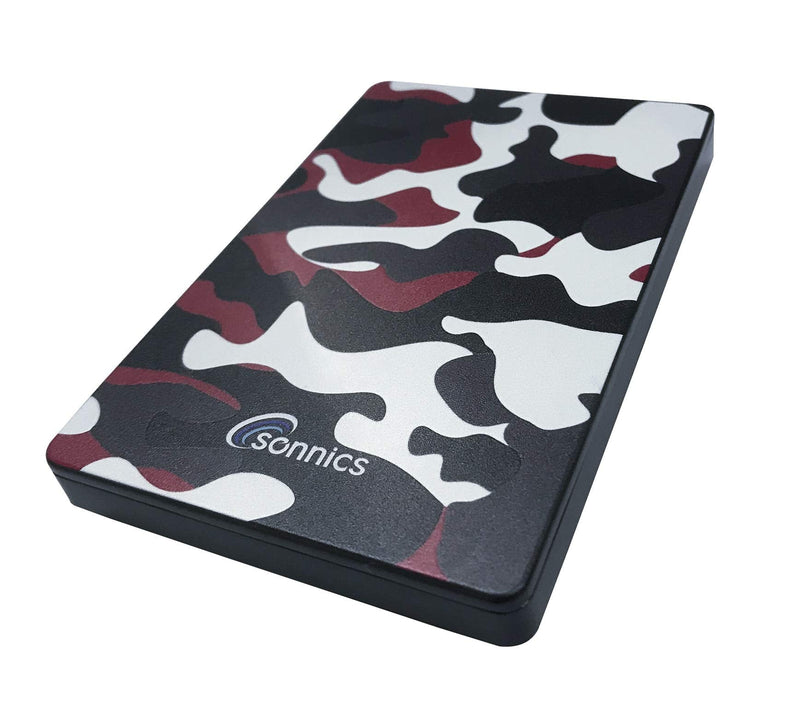 Sonnics 1TB Red Camo External Pocket Hard Drive USB 3.0 Compatible with Windows PC, Mac, Xbox ONE and PS4 Special Edition