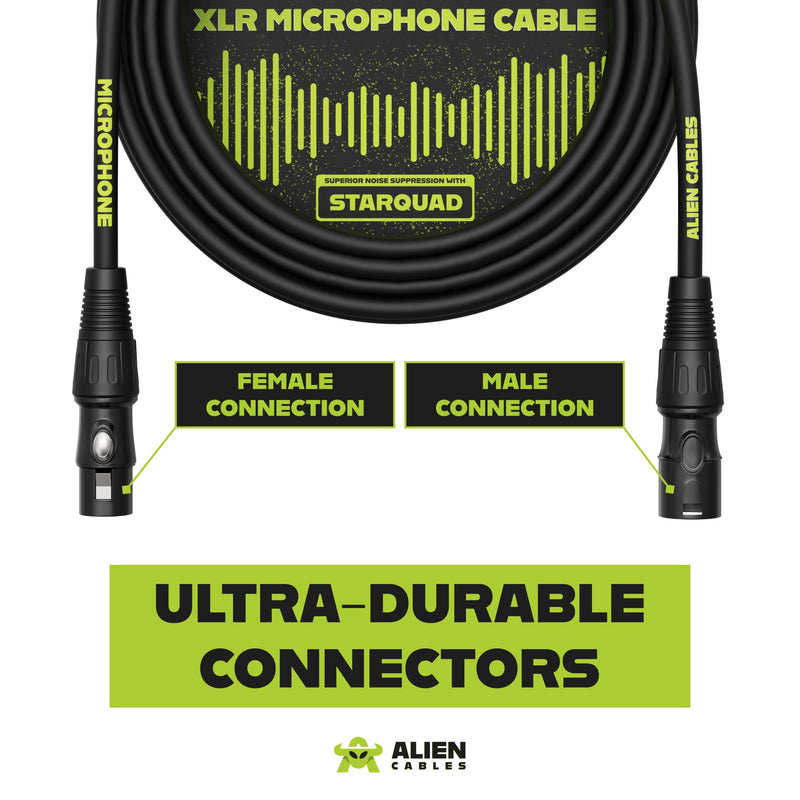 4-Pack XLR Cable – 1FT Star-Quad Shielded Balanced, Low-Noise OFC Conductors, Pro Audio Cord for Studio & Live Sound 4 1 Foot