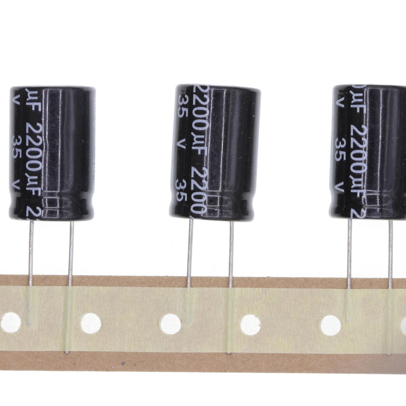 10 Pieces 35V 2200UF Plug-in Aluminum Electrolytic Capacitor 35 Volt 2200 UF 35V2200UF 10