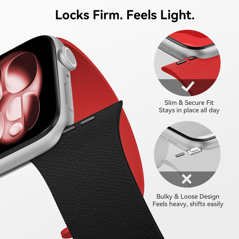 X-it 2 Pack Textured Magnetic Apple Watch Bands, Interchangeable Mix & Match Straps for Men Women - Compatible with iWatch Ultra 3 / 2 / Ultra, Series 11 10 9 8 7 6 5 4 3 2 1 / SE, Silicone iwatch Band for 49mm 46mm 45mm 44mm 42mm 41mm 40mm 38mm
