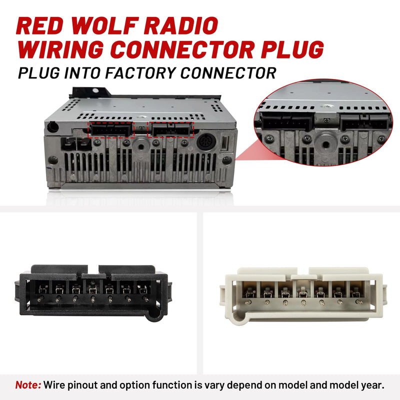 RED WOLF Car Radio Wire Harness Replacement for Jeep Cherokee 1997-2001, 1999 Chrysler 300m 1999-2001, Dodge Neon 1995-2001 Install Aftermarket Stereo Wiring Cable Connector Adapter Plug