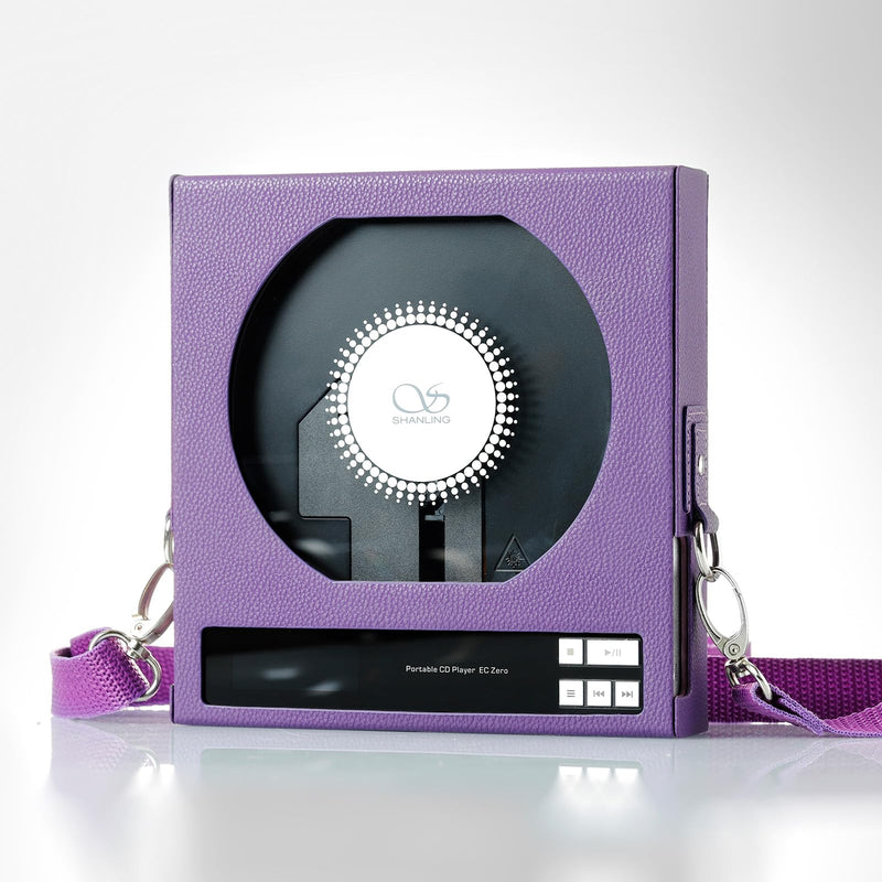 SHANLING EC Zero CD Player Leather Case, Special Protective Case for EC Zero T Portable CD Player, PU Leather Material, Purple
