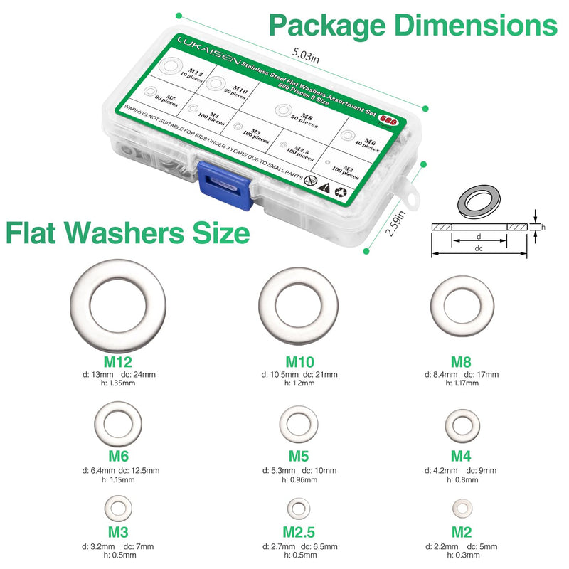 633pcs Laptop Screws,M.2 NVMe SSD Mounting Screw Kit, M2 M2.5 M3 and 304 Stainless Steel Flat Washers Set 580 Pieces