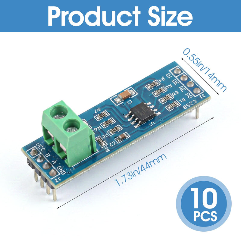10PCS RS-485 Communication Transceiver MAX485 RS485 Transceiver Module | 5V Development Accessories, Board TTL UART Serial to RS-485 Instrument Interface Module, for Industrial-Control