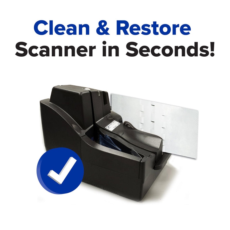 [AUSTRALIA] - KICTeam - Waffletechnology® Cleaning Cards for Digital Check Scanners (15 Cards) - Digital Check Tested & Approved - Presaturated with WonderSolvent 15 