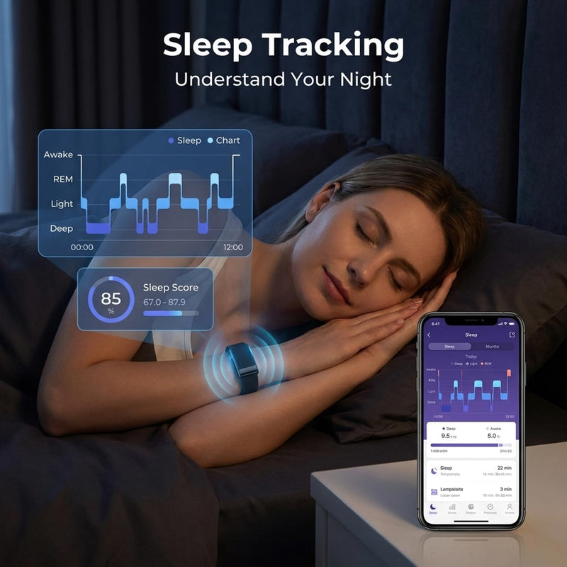 Smart Band Smart Bracelet Fitness Tracker for Women Men Health Arm Band Tracker with Heart Rate Sleep Monitor NFC Android iOS forest