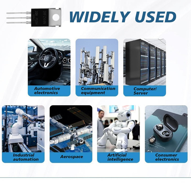 [AUSTRALIA] - IRFZ44N N-Channel MOSFET Transistors, Powerful Rectifier, 49A 55V, for High Performance Switching Applications, Pack of 10 