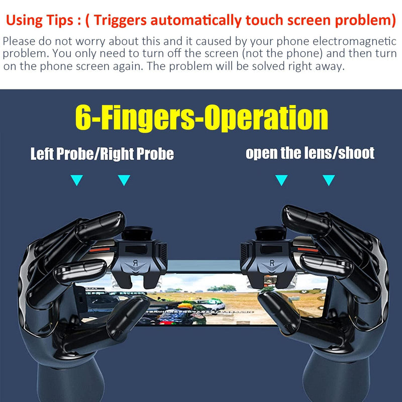 PUBG Mobile Triggers 13 in 1 Combo, 4 GamingTriggers Mobile Phone Game Controller for PUBG/Fortnite/Call of Duty/Rules of Survival, Aim & Fire Trigger for iPhone & Android Phone (Boy) Boy