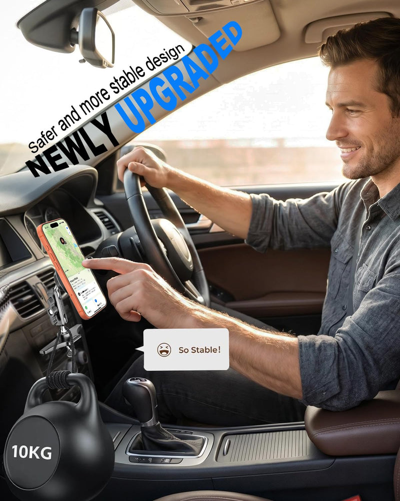 Magnetic CD Phone Holder for Car with 360° Metal Arm/Strong Magnets | for Magsafe CD Slot Phone Mount | Anti Shake Magnet CD Player Phone Mount for iPhone 17 Pro Max 16 15 14 13 Galaxy S26 S25