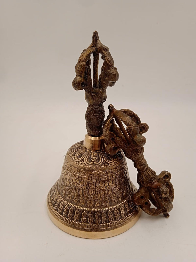 Tibetan Buddhist Meditation Bell and Dorje Set – Ritual Chime for Yoga, Mindfulness, Chakra Healing, and Spiritual Practices