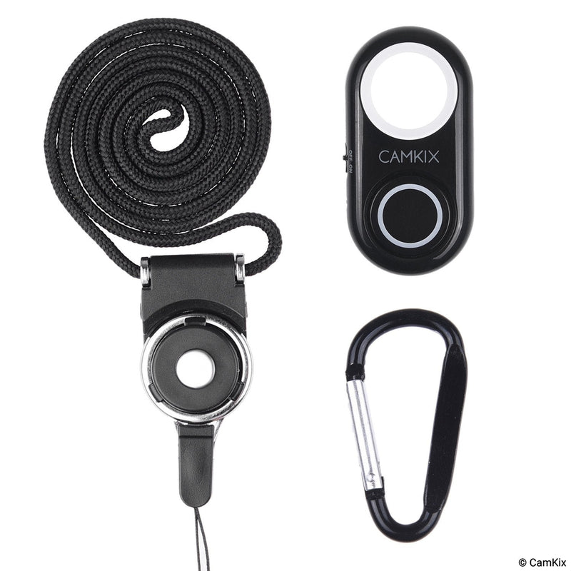 Camera Shutter Remote Control with Bluetooth Wireless Technology - Works Flawlessly with iPhone/iPad and Android - Range: Up to 30 ft (10 m) - Compact Style - Take it with You Anywhere White