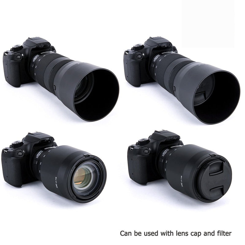 JJC Dedicated Lens Hood Shade Protector for Canon RF 100-400mm F5.6-8 is USM & EF 70-300mm f/4-5.6 is II USM Lens Replaces Canon ET-74B Lens Hood Reversible/Bayonet/with Button to Lock or Release Canon ET-74B Replacement