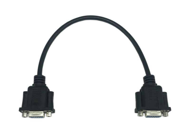 CERRXIAN 1ft VGA SVGA 15 Pin HD15 Female to Female Gender Changer Adapter Extension Video Monitor Cable for PC Laptop TV Porjector（ff）