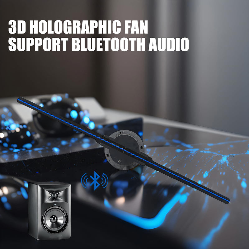 [AUSTRALIA] - 3Dhologramfan 19.7 “, LED Holographic Display Fan for Commercial Advertising, App/PC/WiFi/Bluetooth, 3Dhologram Projector Fan for Store, Holiday, Retail & Trade Show Display with 1500 Video Library 