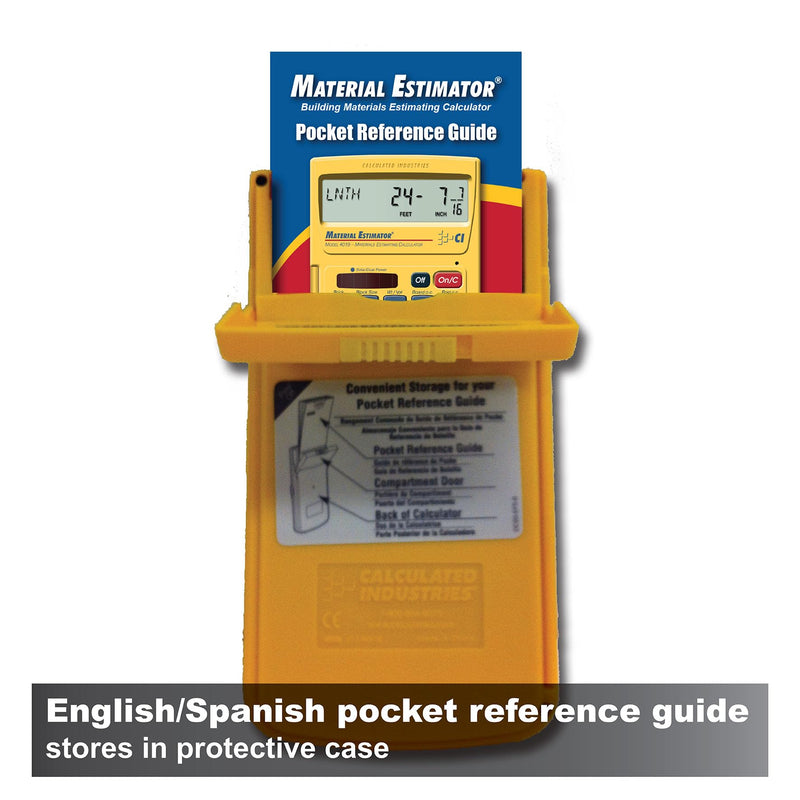 Calculated Industries 4019 Material Estimator Calculator | Finds Project Building Material Costs for DIY’s, Contractors, Tradesmen, Handymen and Construction Estimating Professionals,Yellow | Building Materials Quantities and Costs for DIY’s, Contracto...