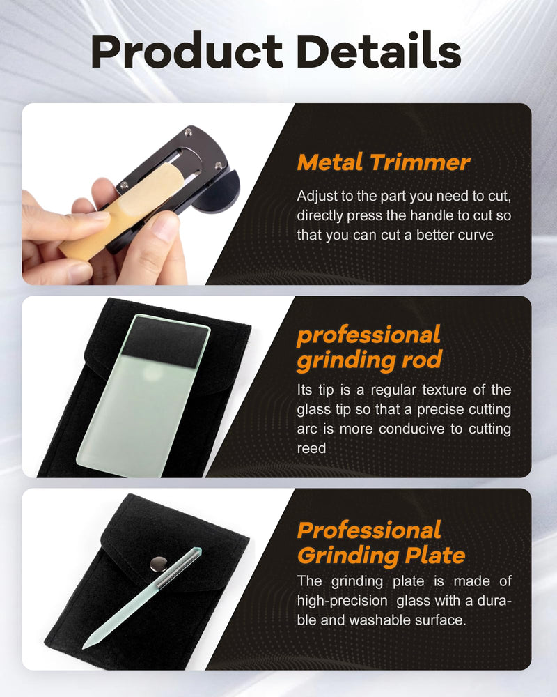 [AUSTRALIA] - Stainless Steel Alto Resistant Saxophone Reed Trimmer, Saxophone Accessories, Saxophone Reed Trimmer, Saxophone Reed Trimmer Repair Tool Set (Black) Black 