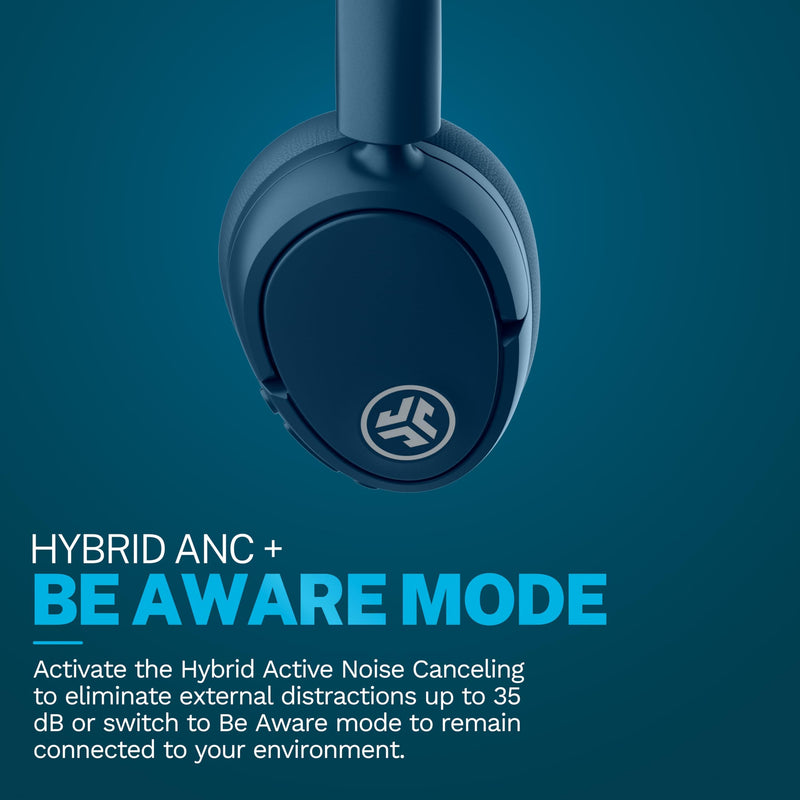 JLab JBuds Lux ANC, Over Ear Headphones, Active Noise Cancelling, Bluetooth, Limited Edition Navy Navy (Limited Edition)