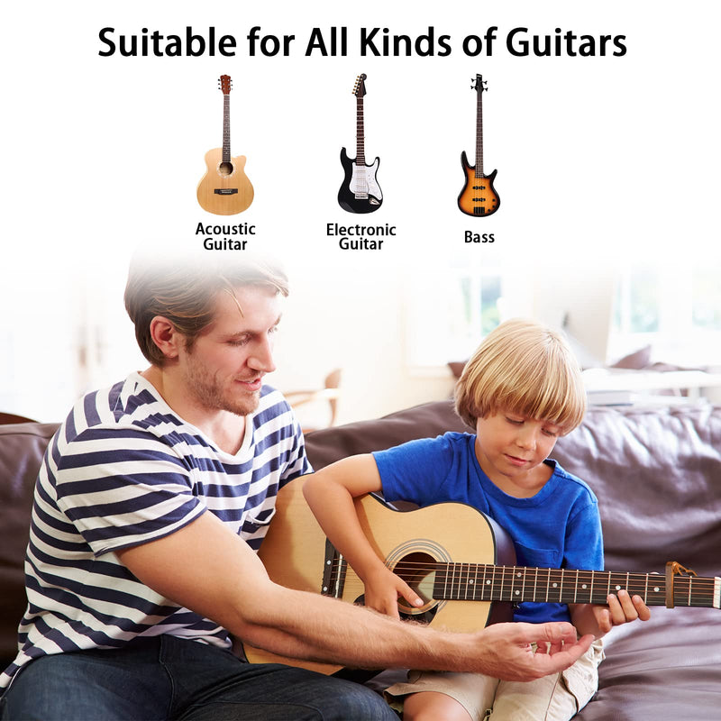 Guitar Capo, 2 Pack Capo for Acoustic Guitar, Guitar Capo for Electric Guitars, Bass, Buzzing-Free, Quick Release, Easy to Use, Black and Rosewood Black+Rosewood