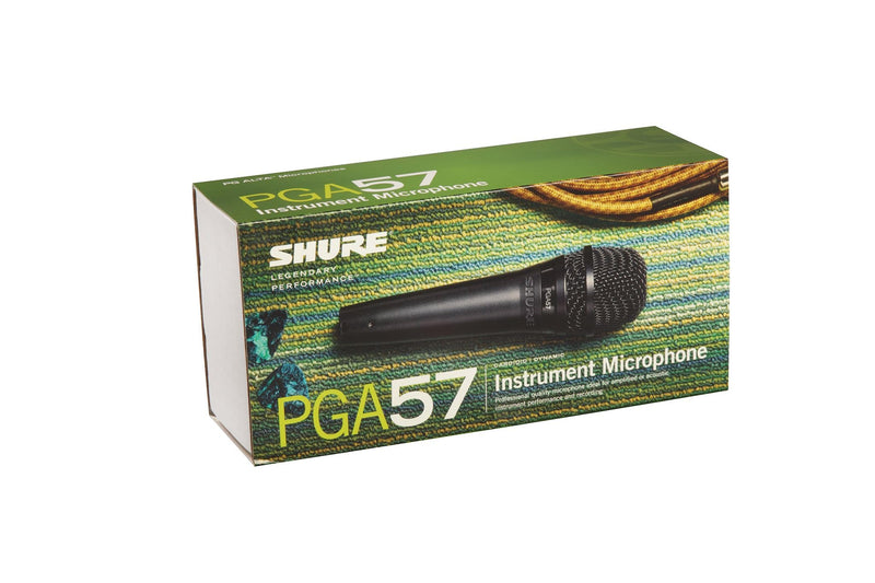 Shure PGA57 Dynamic Microphone - Professional Quality Instrument Mic with Cardioid Pick-up Pattern, 3-in XLR Connector, Stand Adapter and Zipper Pouch, No Cable (PGA57-LC)