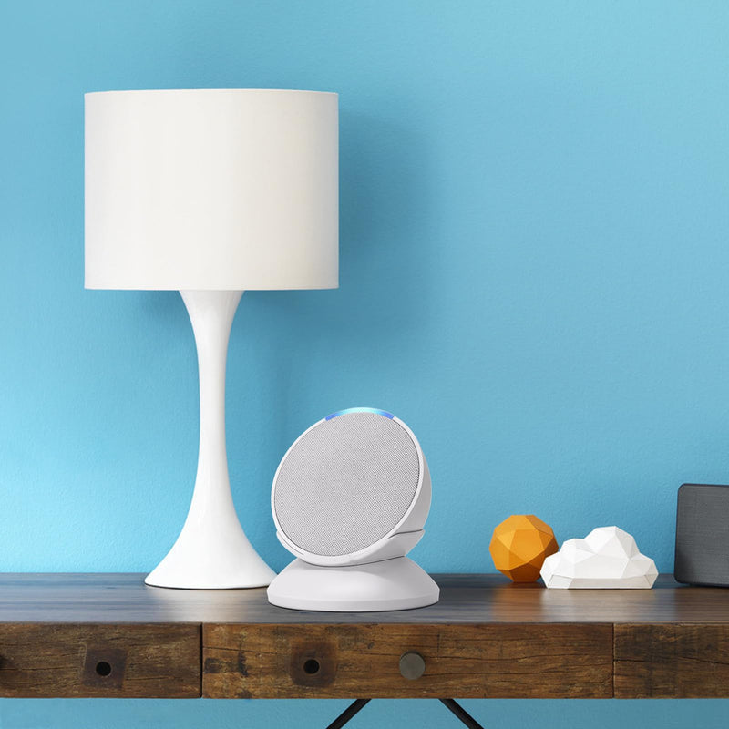 Stand for Echo Pop - Desktop Holder Mount for Echo Pop,Built-in Cable Management,Glacier White