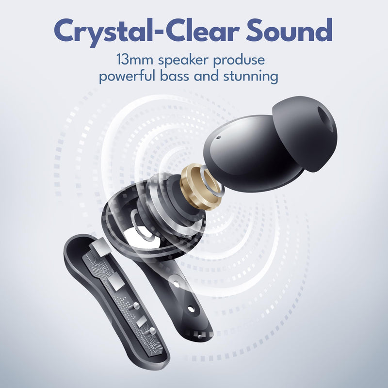 Groovz True Wireless Earbuds with Charging Case - Designed and Engineered in The USA - IPx4 Water Resistant Bluetooth Earbuds Compatible with Apple and Android - 27Hrs Battery Life - Peacock