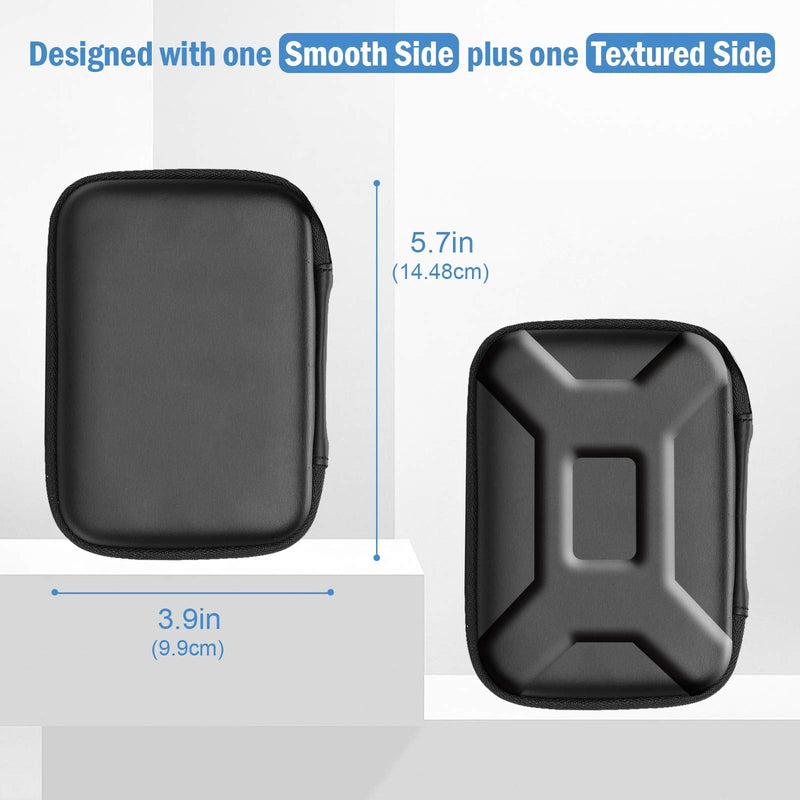 ProCase Portable Hard Drive Case for Canvio Basics Western Digital WD Elements My Passport Seagate Portable Backup Plus Slim 1TB 2TB 3TB 4TB USB 3.0, 2.5” Portable External Hard Drive Case -Black Black