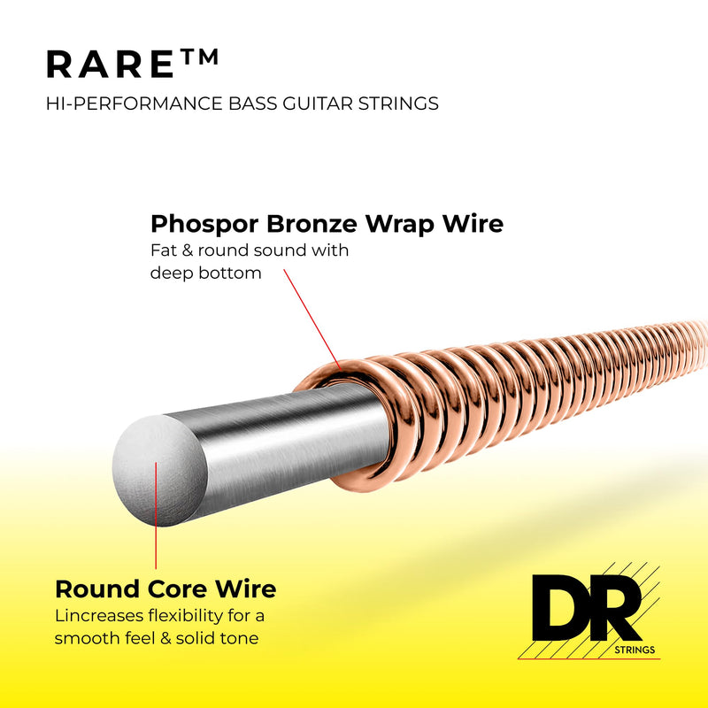 DR Strings Rare- Phosphor Bronze Acoustic5 String Bass 45-125