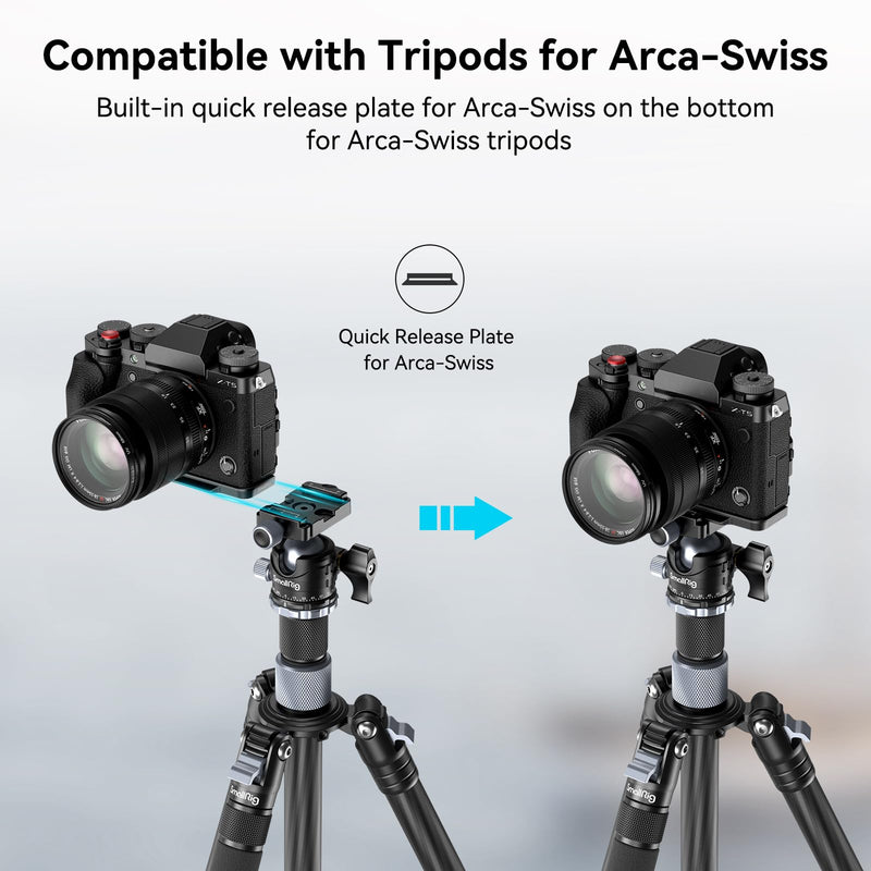 SmallRig X-T5 L-Shape Grip for FUJIFILM X-T5 Camera, Built-in Quick Release Plate for Arca, 1/4"-20 Holes, Ergonomic Silicone Handgrip, Shutter Button (Black) - 4260 Black