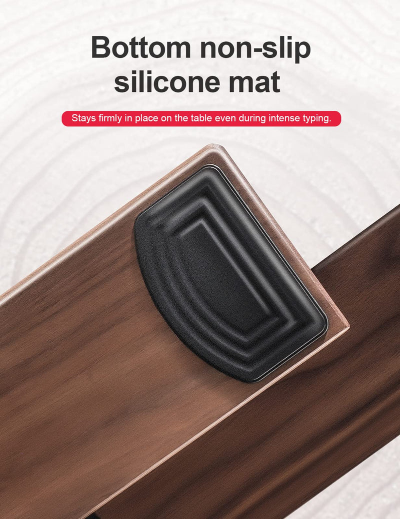 Meatanty Wooden Keyboard Wrist Rest,Ergonomic TKL Gaming Walnut Keyboard Rest,Mechanical Keyboard Wrist Pad,Hard Wrist Rest Palm Rest Supports Computer, Laptop Comfortable Typing Pain Relief (14.17") Medium (14.17")