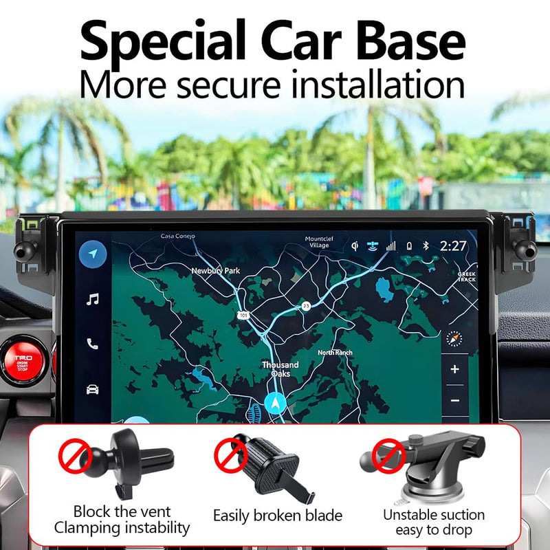 Car Phone Holder Mount for Toyota Tacoma 2024 2025，4Runner 2025 【14-inch Screen】 Auto Accessories Navigation Screen Bracket Interior Decoration Mobile Cell Phone Mount For Toyota Tacoma 2024-2025 【14-inch screen】