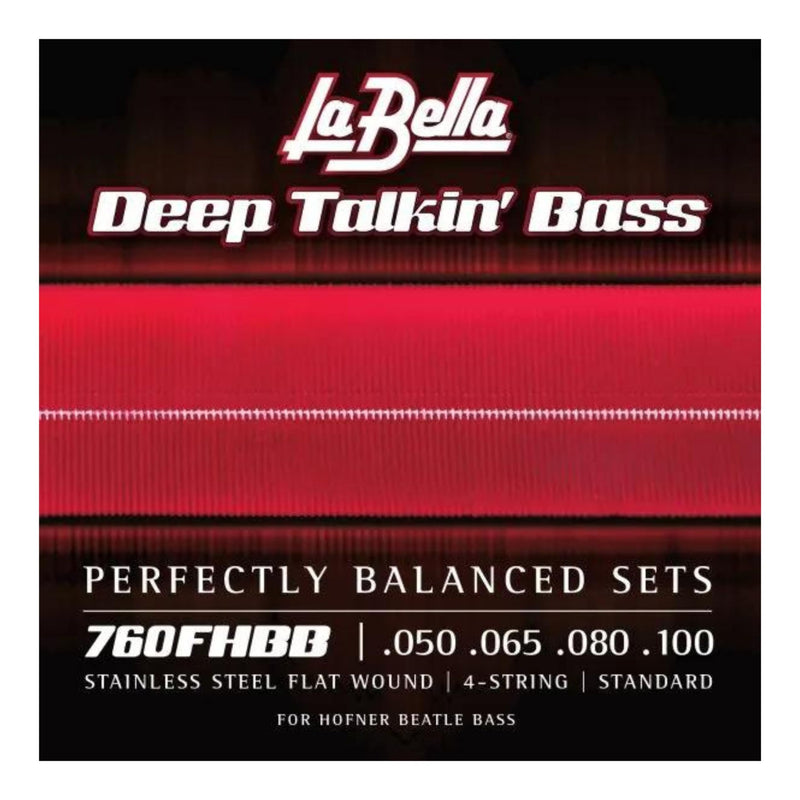 La Bella 760FHBB Deep Talkin' Stainless Steel Flat Wound - Standard Beatle, Bass Guitar Strings 50-100