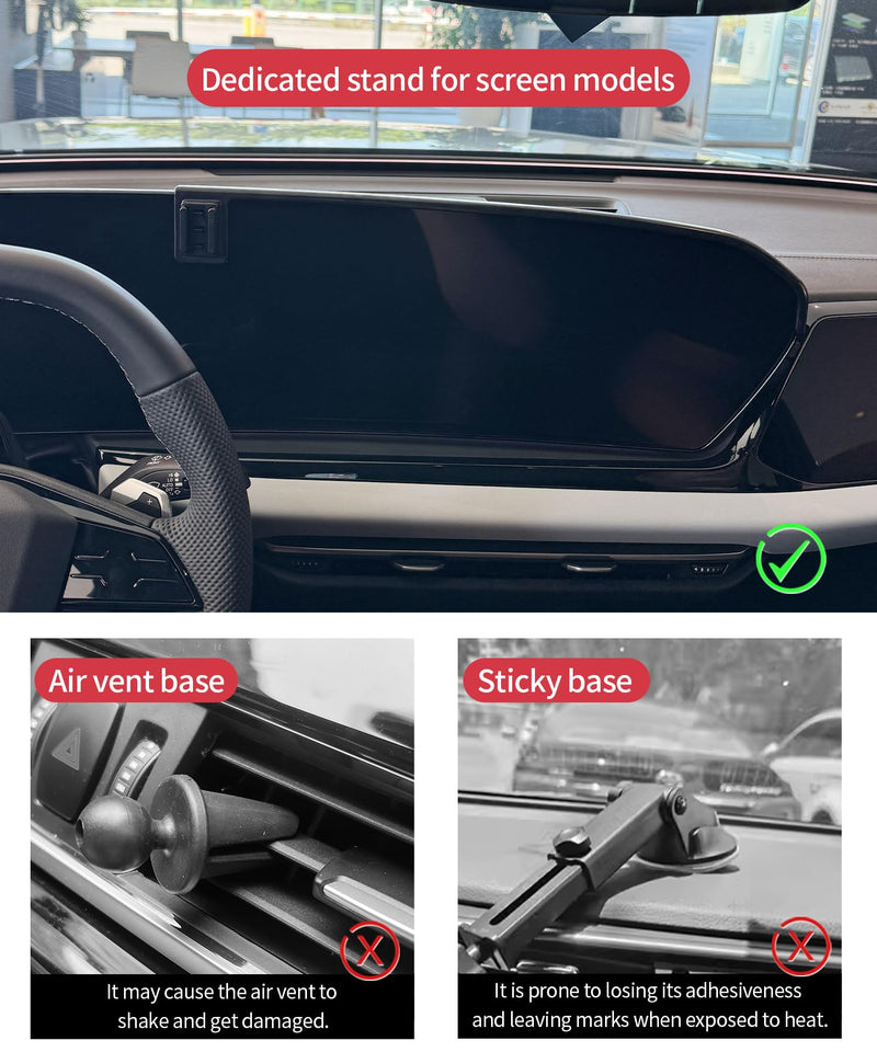 Auto Clamp Car Phone Holder for Audi A6,A5,S5,Q5,SQ5,Q6L e-tron Accessories | Universal Mechanical clip Cell phone Mount Accessories Fit iPhone Android,Automobile Cradle GPS Dashboard Navigation Bracket For 14.5-inch 2026 A5/A6/S6/S5/Q5/SQ5/Q6L e-tron