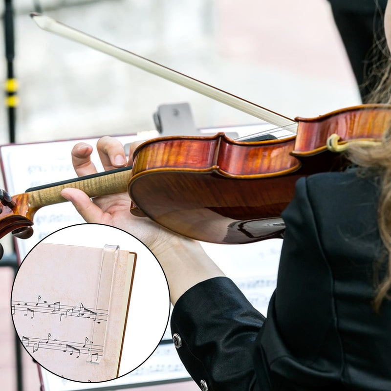 10 Pcs Music Stand Clips, Clear Acrylic Music Book Stand Page Holder Clip Piano Book Holder Clips for Wind for Musician Composer Pianist Outdoor Gig Rehearsal Easy Reading