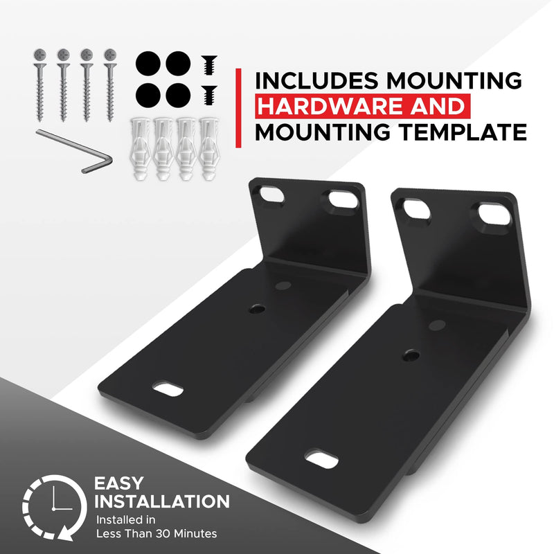 Soundbar 300/500/550/600/700/900/Ultra, TV Speaker Adjustable Wall Mount Kit, Black, for Bose Sound Bar Smart 300 500 550 600 700 900 Ultra Mounting Bracket