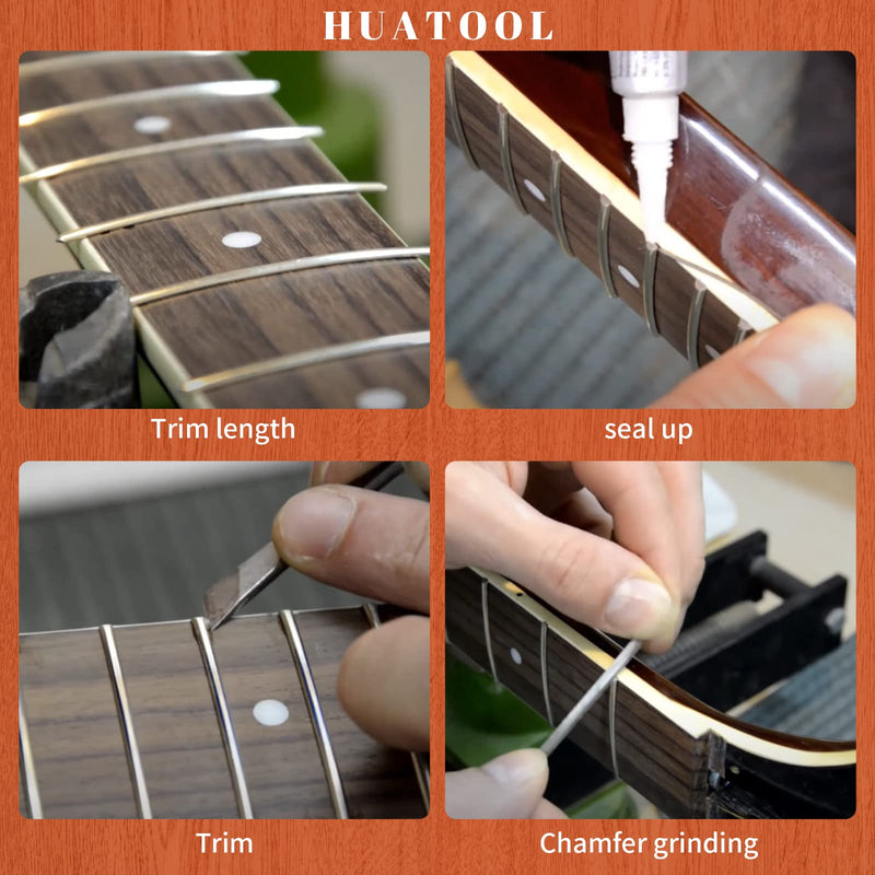 Guitar Fret Wires Stainless Steel 2.4mm 260mm Length Fret Wire Set Guitar Fingerboard Guitar Parts Accessory Replacement, for Bass Electric Guitar Classical Acoustic Guitar, 10pcs Stainless Steel 10PCS 2.4mm
