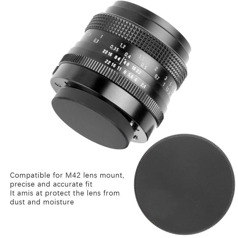 [AUSTRALIA] - DAUERHAFT Camera Lens Rear Cover, 2Pcs Camera Lens Rear Cover, Lens Mount Metal Lens Rear Cover Camera Lens, for M42 Screw Lens Mount 