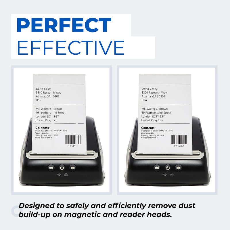 10 Pc 60622 Cleaning Card Compatible with Dymo LabelWriter 550 450 5XL 4XL Label Printer Cleaning Sheets Swipe, 3.375 x 2.125 Inch Card Reader POS Direct Thermal Swiper Cleaner