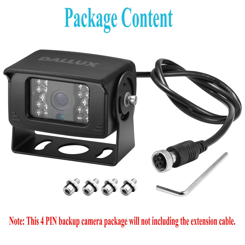Truck Backup Camera with Parking Line Switch ON/Off for Bus/Travel Trailer/Van/Fifth Wheel/RV Camper