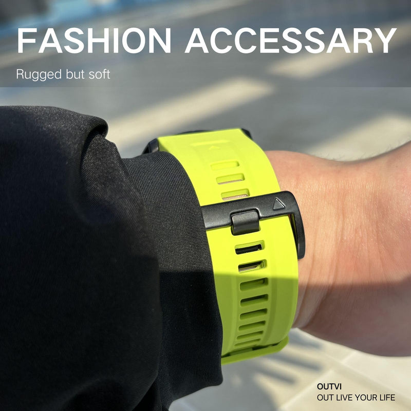 26mm watch band for garmin fenix 5x 6x 7x 3 hr quickfit 26 watch band for garmin women men silicone White and Green Bundle