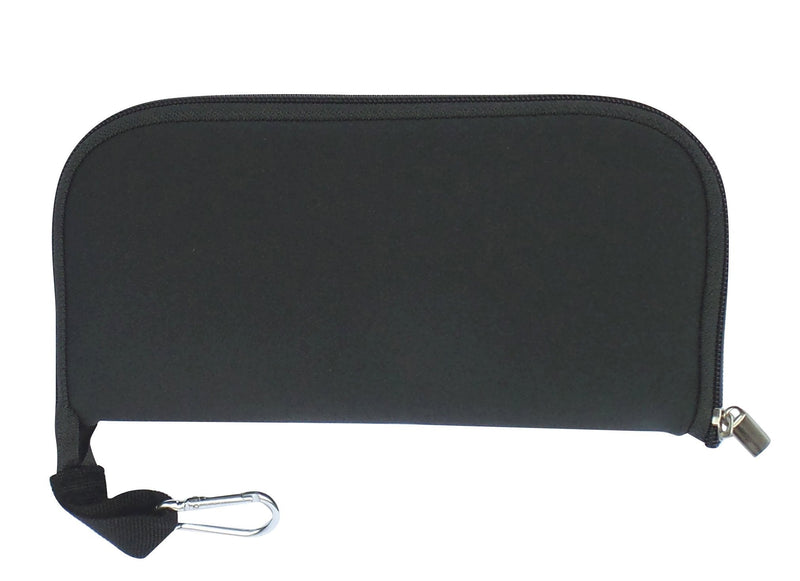 Travel Mouse Case Electronics Organizer Bag | Laptop Cord Cable Accessory Pouch with Extra Rolled Up Travel Mouse Pad | Pouch Also Unzips Flat Into Mouse Pad (Black) charcoal
