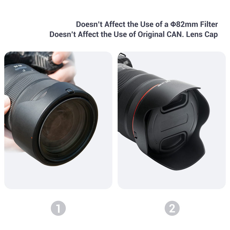 Lens Hood for Canon RF 24-70mm f2.8L is USM Lens & Canon RF 24-105mm f2.8 L is USM Z Lens Replaces Canon EW-88E with Reversible Design, Compatible with 82mm Filter and Snap-on Lens Cap Replace EW-88E for RF 24-70mm Lens