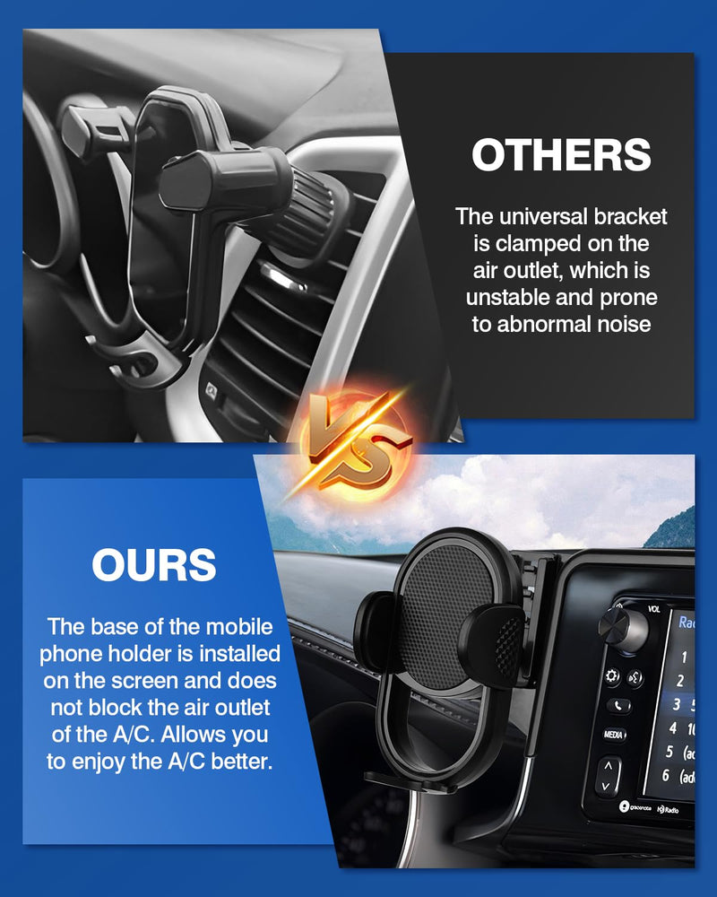 Autorder Custom Fit for Car Phone Holder 2020-2025 Toyota Highlander Accessories Phone Mount 8" Screen Cell Phone Automobile Cradles Hands-Free 360 Degree Rotation Toyota Highlander 2020-2025 with 8In 2020+Toyota Highlander 8-inch