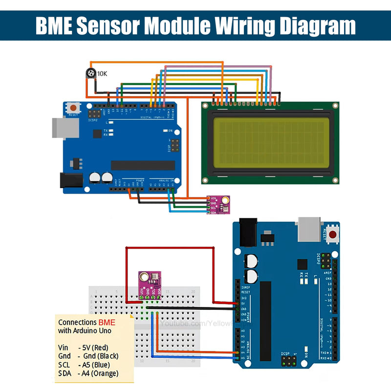 BME 5V Altimeter Module Binghe Pack of 2 BME High Precision Atmospheric Pressure Sensor Module IIC I2C SPI Interface DC 1.8-5V Compatible with Arduino Rasp-Pi