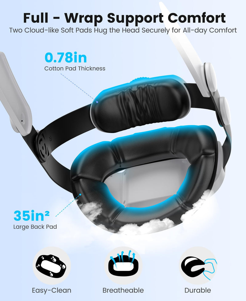 VR Waist Belt Battery Pack for Meta Quest 3S/3/2, 12000mAh